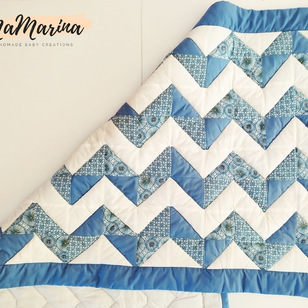 Πάπλωμα patchwork με σχέδιο waves - κουβέρτες - 2