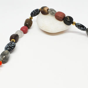 'Piedra y color' χειροποίητο βραχιόλι - ημιπολύτιμες πέτρες, γυναικεία, δώρο, χεριού, αυξομειούμενα