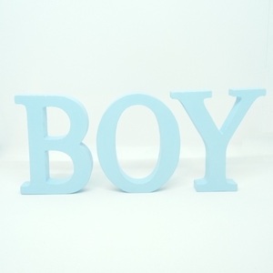 Διακοσμητικά Γράμματα BOY από ξύλο 11εκ Βaby Βlue - αγόρι, διακοσμητικά, baby shower, προσωποποιημένα - 3