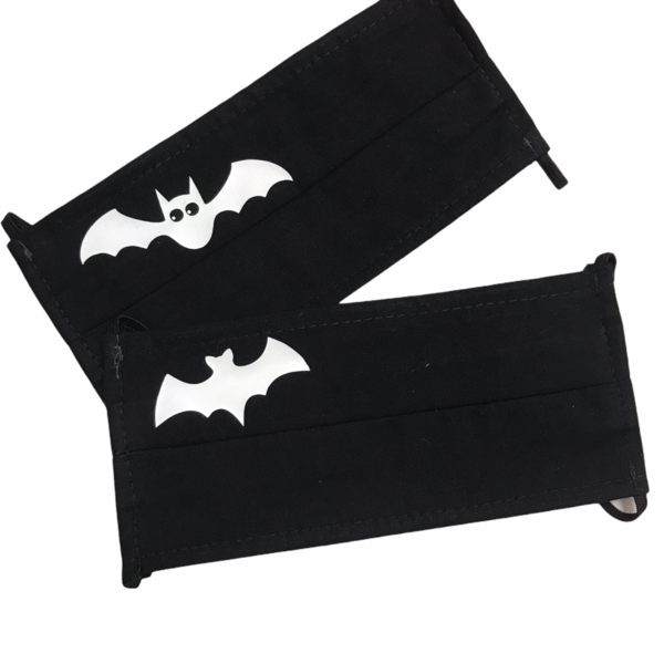 Σετ 2 υφασμάτινες μάσκες - happy bats - ύφασμα, γυναικεία, ανδρικά, μάσκες προσώπου