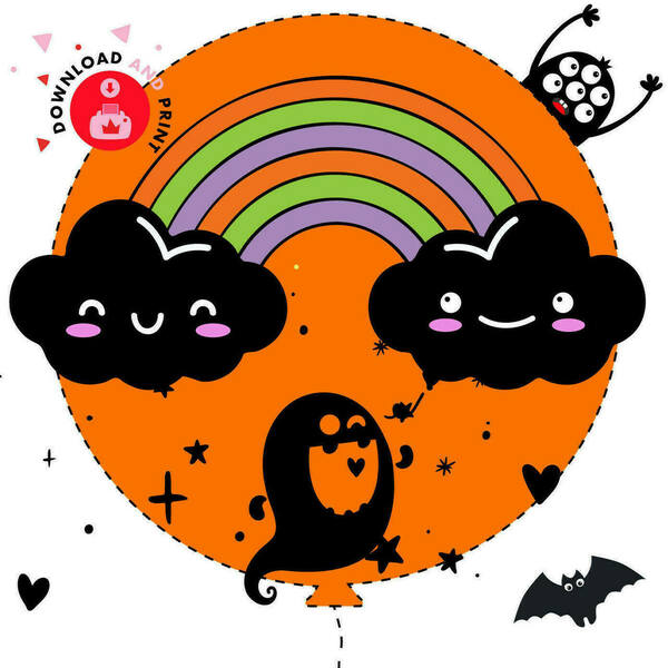 Halloween Πάρτυ | Στοιχειωμένο “ουράνιο τόξο” (Εκτυπώσιμα αρχεία pdf) - halloween, party