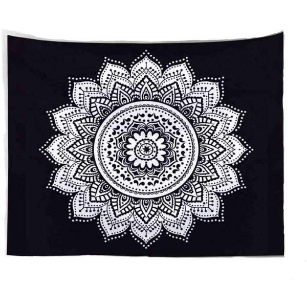 Mandala Black Lotus | Διακοσμητικό Πανό Τοίχου