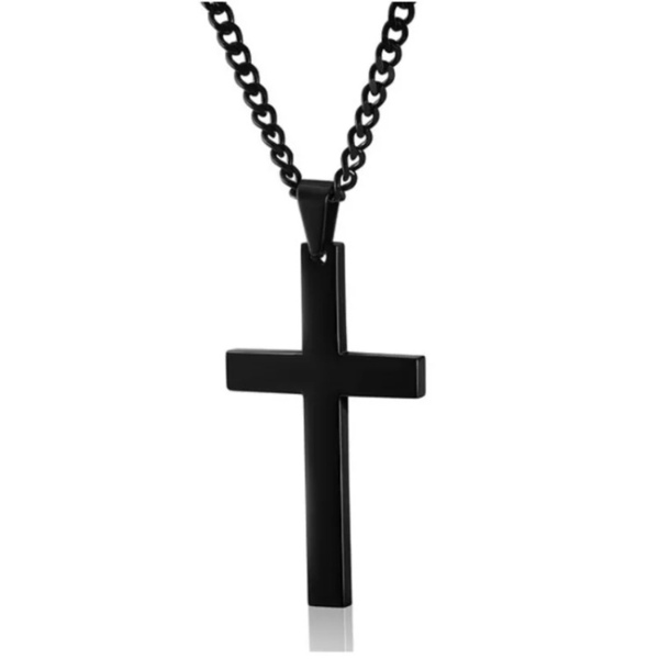 Αντρικό ατσάλινο κολιέ - Men steel cross - σταυρός, ατσάλι, σταυροί, ανδρικά κολιέ