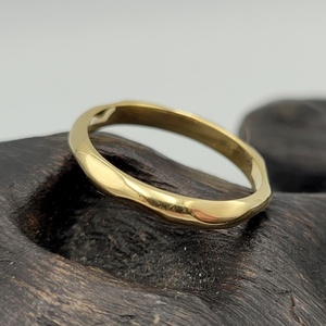 Stackable minimal επιχρυσωμένο 18Κ δαχτυλίδι από ασήμι 925 - ασήμι, επιχρυσωμένα, βεράκια, σταθερά - 4