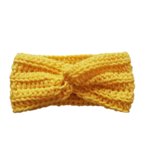 Πλεκτή Κορδέλα Μαλλιων Γυναικεια Κιτρινη! - headbands - 3