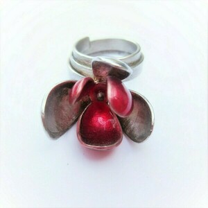 Ασημένιο δαχτυλίδι "Μπουμπούκι" σε 2 χρώματα - ασήμι, ασήμι 925, αγάπη, σταθερά, μεγάλα - 2
