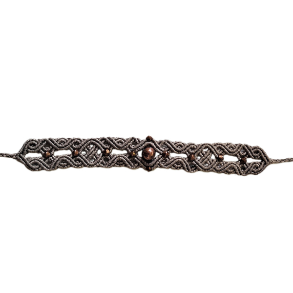 Macrame Celtic Bracelet - μακραμέ, χάντρες, χεριού, αυξομειούμενα