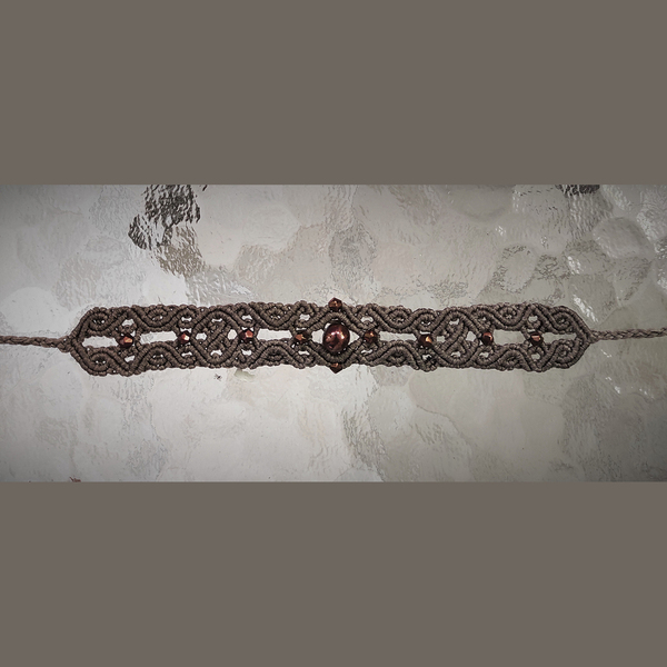 Macrame Celtic Bracelet - μακραμέ, χάντρες, χεριού, αυξομειούμενα - 4