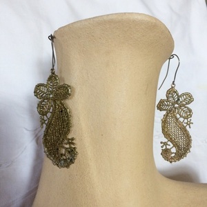 Ασημένια χειροποίητα σκουλαρίκια "Vintage Lace" - ασήμι, μακριά, κρεμαστά, μεγάλα - 2