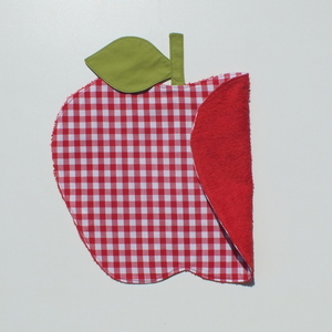 Παιδικό σουπλά (40x30 εκ.) 1 τεμάχιο - κόκκινο μήλο - ύφασμα, κορίτσι, χειροποίητα, σουπλά, για παιδιά - 2