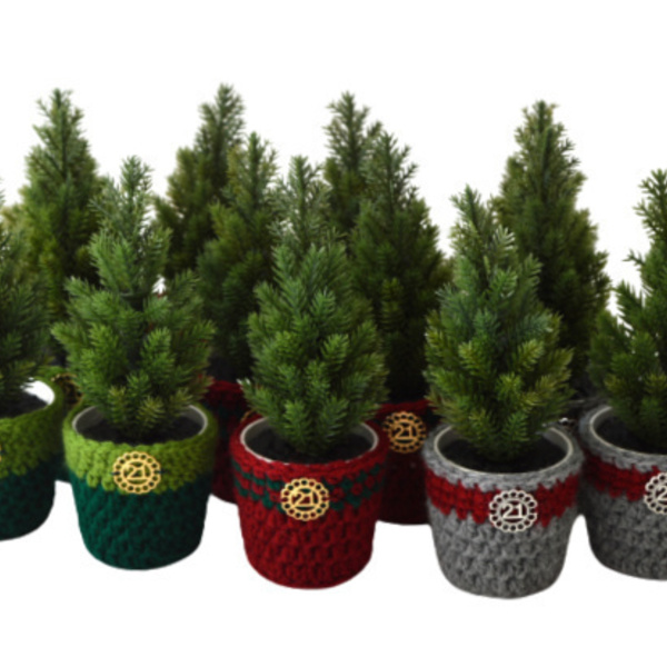 Ελατάκι Γούρι Γκρι - χριστουγεννιάτικα δώρα, γούρια, δέντρο - 3