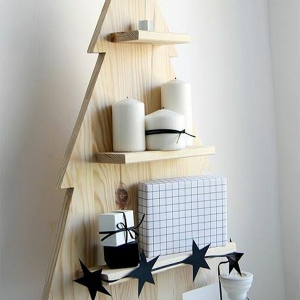 Ξύλινο επιτραπέζιο δέντρο - ξύλο, διακοσμητικά, χριστουγεννιάτικα δώρα - 2