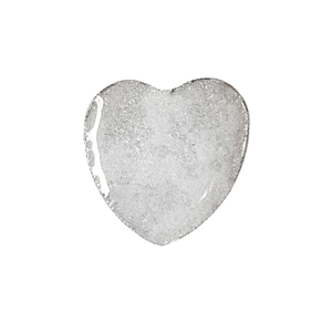 Δαχτυλίδι λευκή καρδιά με υγρό γυαλί - μεγάλα, αυξομειούμενα, φθηνά, καρδιά