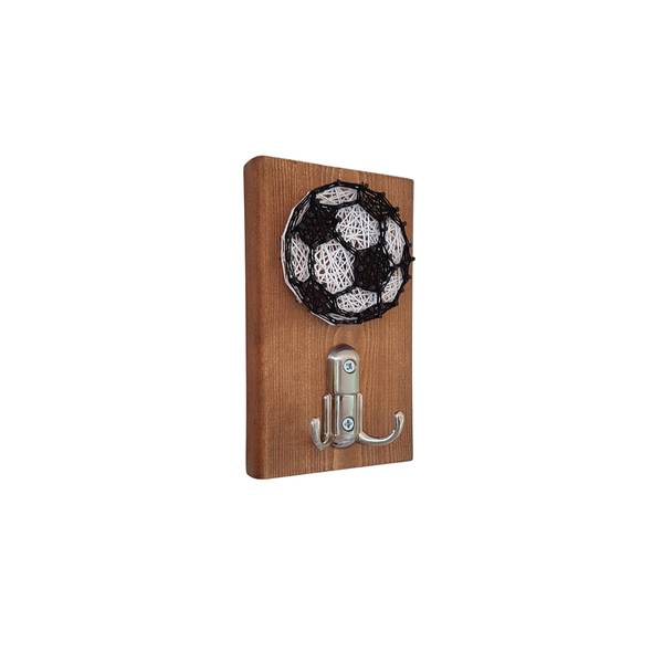 Mini ξύλινη κρεμάστρα "Μπάλα Ποδοσφαίρου" - αγόρι, ποδόσφαιρο, κρεμάστρες - 2
