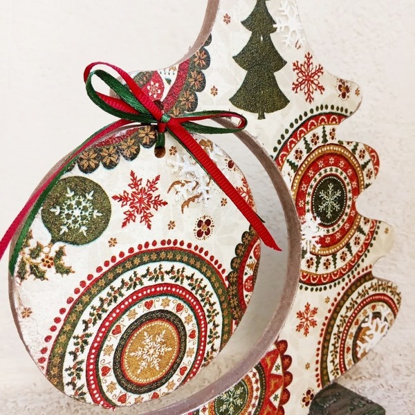 Χριστουγεννιάτικο ξύλινο δεντράκι - ξύλο, διακοσμητικά, χριστουγεννιάτικα δώρα, ξύλινα διακοσμητικά, δέντρο - 4