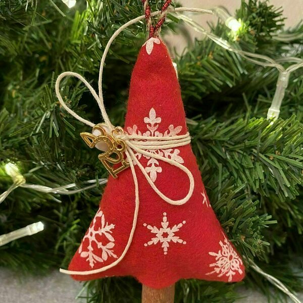 Χριστουγεννιάτικο στολίδι - γούρι Έλατο - χριστουγεννιάτικο δέντρο, στολίδι δέντρου, γούρια, δέντρο - 4