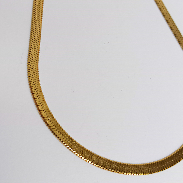 Αλυσίδα λαιμού Φίδι - snake χρυσή από ανοξείδωτο ατσάλι - αλυσίδες - 2