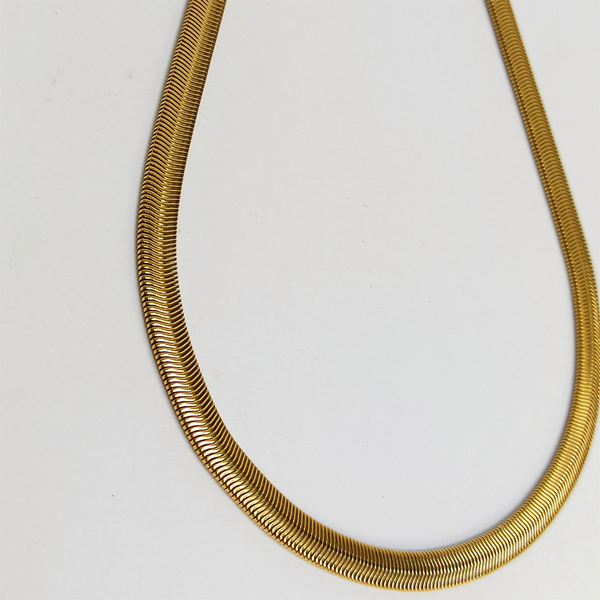 Αλυσίδα λαιμού Φίδι χρυσή από ανοξείδωτο ατσάλι - αλυσίδες, κοντά, ατσάλι - 2