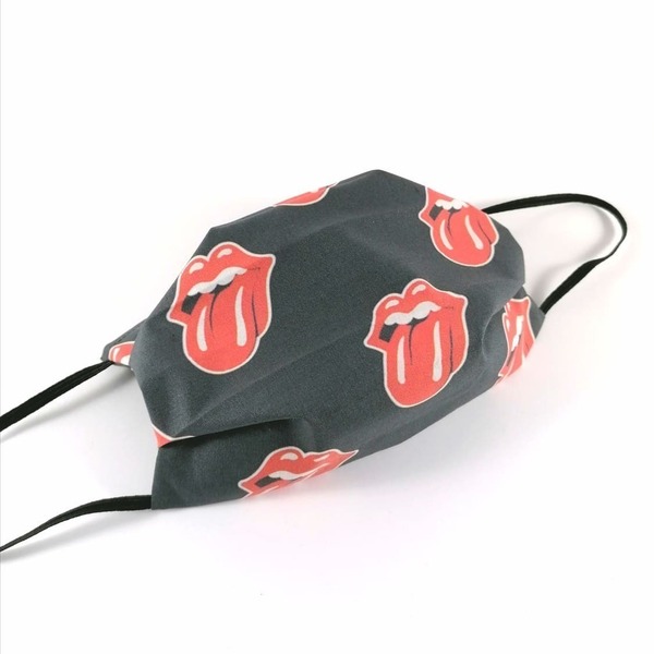 Μάσκα Προσώπου Βαμβακερή "Rolling Stones" - βαμβάκι, πλενόμενο, μάσκες προσώπου, με φίλτρο - 3