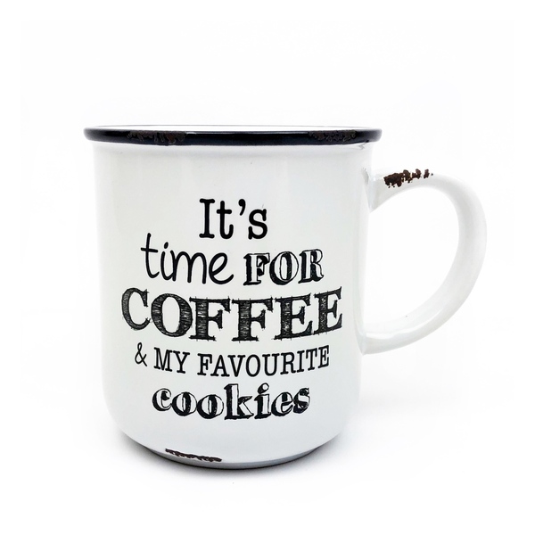 Κούπα για καφέ - It’s time for coffee & my favourite cookies - κούπες & φλυτζάνια