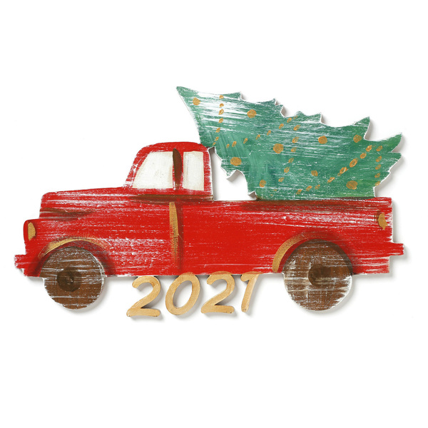 Ξύλινο διακοσμητικό αυτοκίνητο με χριστουγεννιάτικο δέντρο - ξύλο, διακοσμητικά, χριστουγεννιάτικα δώρα, δέντρο