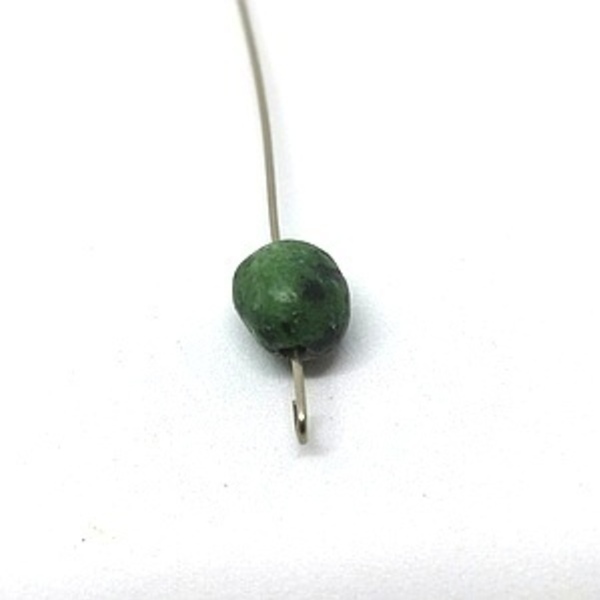 Κολιέ "π" από μπρούντζο / necklace "π" - ημιπολύτιμες πέτρες, κερωμένα κορδόνια, ορείχαλκος, μακριά, minimal - 3