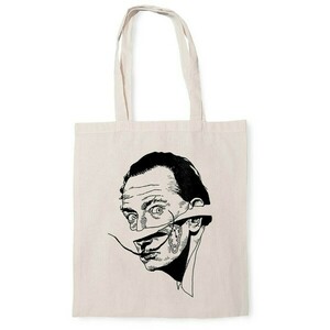 Tote Bag ▪️Salvador Dalí▪️ _Πάνινη τσάντα ζωγραφισμένη στο χέρι - all day, πάνινες τσάντες, χειροποίητα, tote, ύφασμα