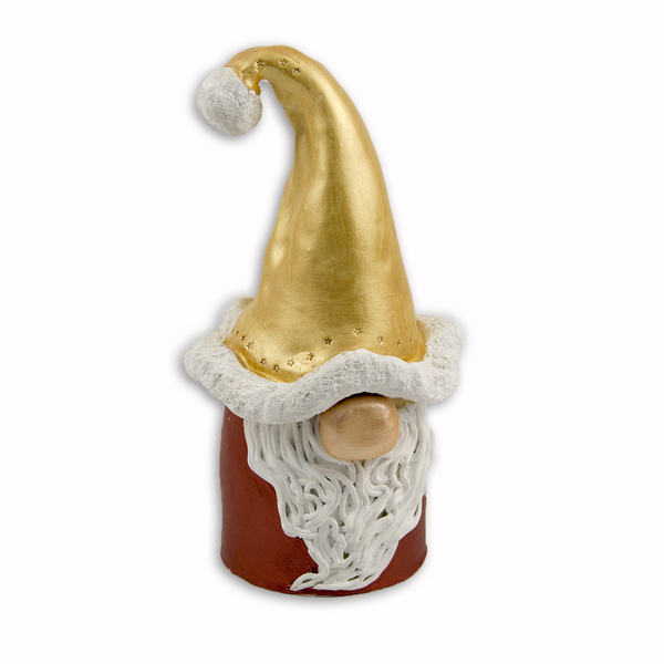 Χειροποίητο διακοσμητικό βάζο κεραμικό Άγιος Βασίλης - πηλός, χριστουγεννιάτικο, διακοσμητικά, χριστουγεννιάτικα δώρα, άγιος βασίλης - 3