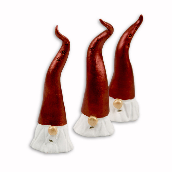 Διακοσμητικά χριστουγεννιάτικα κεραμικά νανάκια (3τμχ) - πηλός, διακοσμητικά, χριστουγεννιάτικα δώρα, άγιος βασίλης - 3