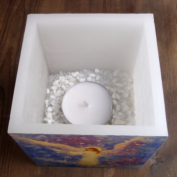 Angel light Κουφωτό κερί φαναράκι κύβος - βάσεις για ρεσώ, χριστουγεννιάτικα δώρα, κεριά & κηροπήγια - 3