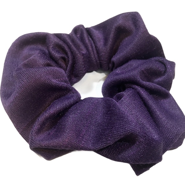 Handmade Scrunchie Dark Purple - λαστιχάκια μαλλιών - 2