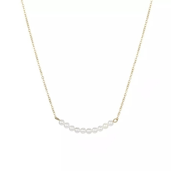 Σετ από ατσαλι - Set of steel necklace - επιχρυσωμένα, κοντά, ατσάλι, layering, φλουριά - 2