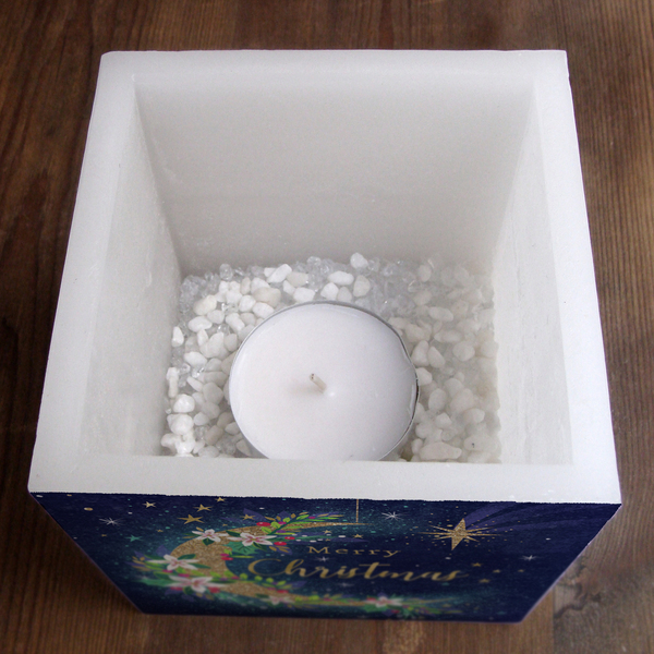 Christmas Moon Κουφωτό κερί φαναράκι κύβος - χαρτί, διακοσμητικά, χριστουγεννιάτικα δώρα - 3