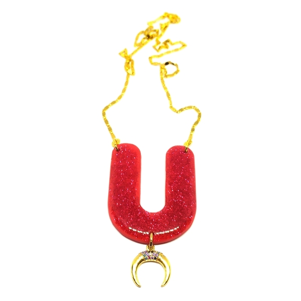 Zirgon horn necklace 1