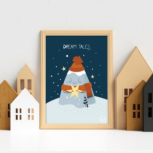 Ξύλινο Καδράκι "Ονειρικά παραμύθια" 21x30εκ.|Χριστουγεννιάτικη Διακόσμηση - ξύλο, πίνακες & κάδρα, διακοσμητικά, χιονονιφάδα - 2