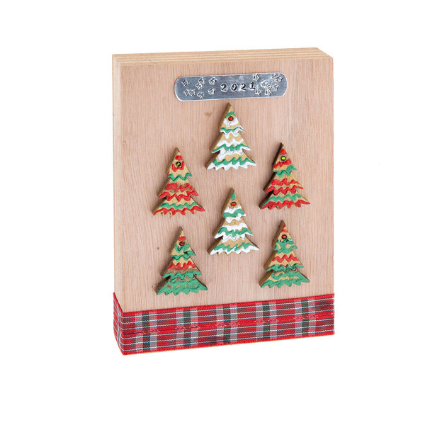 Γούρι χριστουγεννιάτικα δενδράκια - ξύλο, σμάλτος, χριστουγεννιάτικα δώρα, γούρια, δέντρο