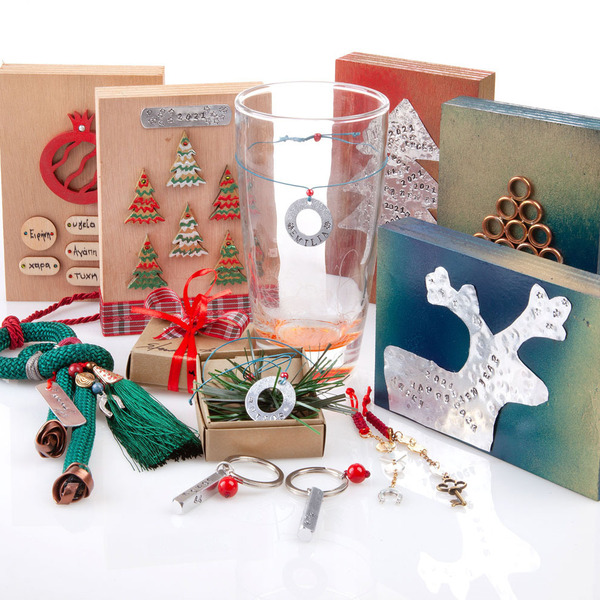Γούρι χριστουγεννιάτικα δενδράκια - ξύλο, σμάλτος, χριστουγεννιάτικα δώρα, γούρια, δέντρο - 2