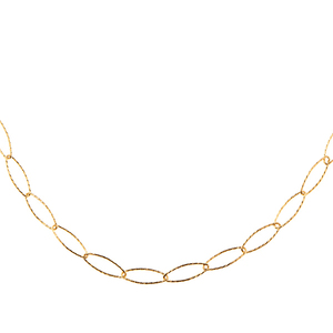 Elliptical Chain Necklace - αλυσίδες, γυναικεία, επιχρυσωμένα, ασήμι 925