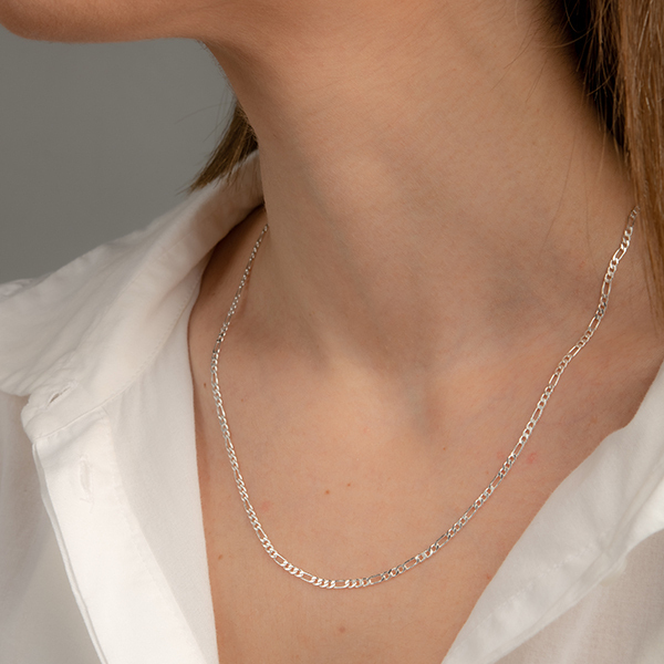 Figaro Silver Chain Necklace - αλυσίδες, γυναικεία, ασήμι 925 - 3