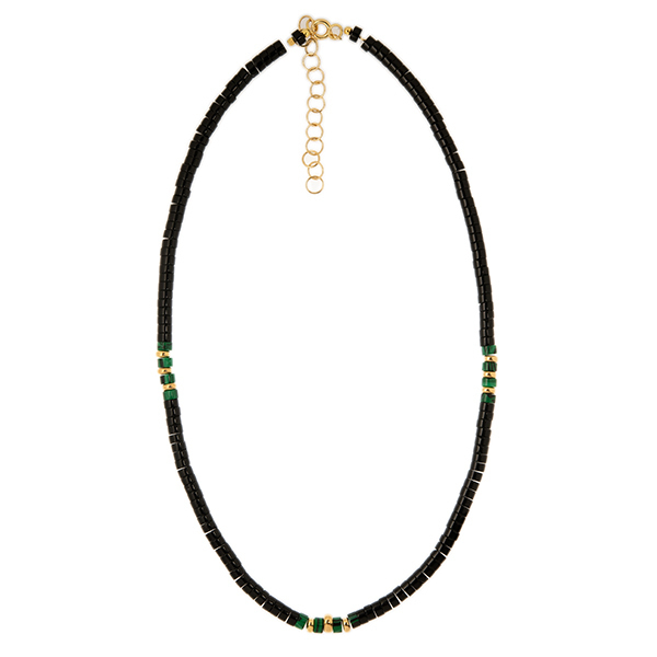 High Energy Beaded Necklace - ημιπολύτιμες πέτρες, γυναικεία, ασήμι 925, όνυχας