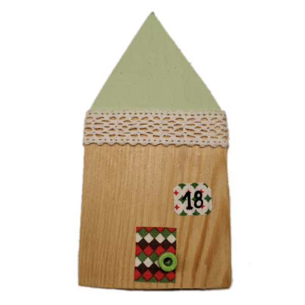 "Σπιτάκι μου!" - Προσωποποιημένο, χειροποίητο γούρι 2024 από ξύλο Υ11 Χ Μ5,5 Χ Π2 εκ. - ξύλο, σπίτι, χριστουγεννιάτικα δώρα, γούρια