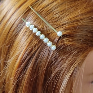 Σετ 2 τσιμπιδάκια για τα μαλλιά με πέρλες - πέρλες, μοδάτο, trend, τσιμπιδάκια μαλλιών, hair clips - 2