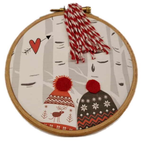 "Βόλτα στο δάσος!" – Μίνι τελάρο προσωποποιημένο - όνομα - μονόγραμμα, ζευγάρια, χριστουγεννιάτικα δώρα, στολίδια, προσωποποιημένα