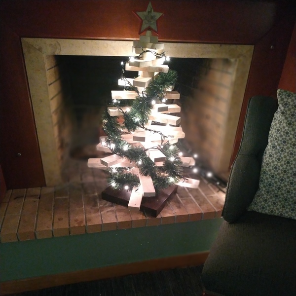 Ξύλινο Χριστουγεννιάτικο δέντρο - ξύλο, διακοσμητικά, χριστουγεννιάτικα δώρα, δέντρο - 2