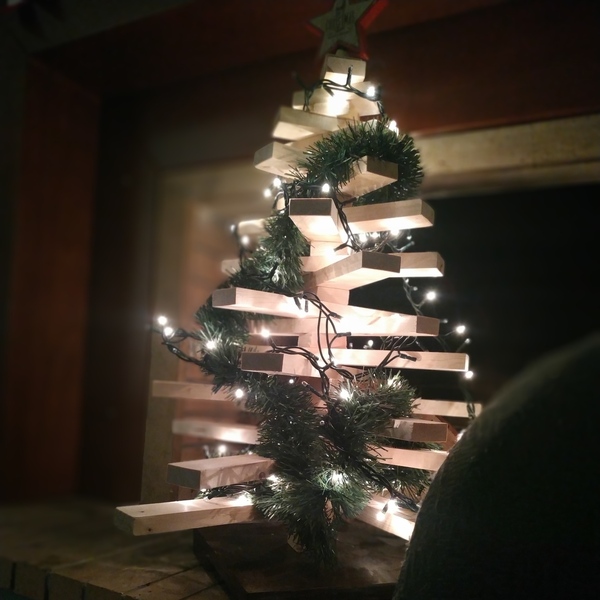 Ξύλινο Χριστουγεννιάτικο δέντρο - ξύλο, διακοσμητικά, χριστουγεννιάτικα δώρα, δέντρο - 3