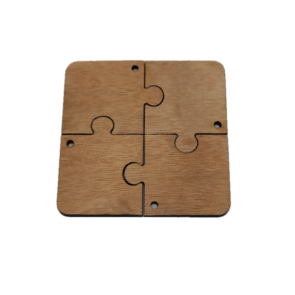 Ξύλινο μπρελόκ puzzle με 8 κομμάτια - ξύλο, σπιτιού - 3