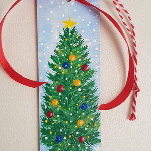 Σελιδοδείκτης - στολίδι χριστουγεννιάτικο δέντρο - ξύλο, χριστουγεννιάτικα δώρα, στολίδια, δέντρο