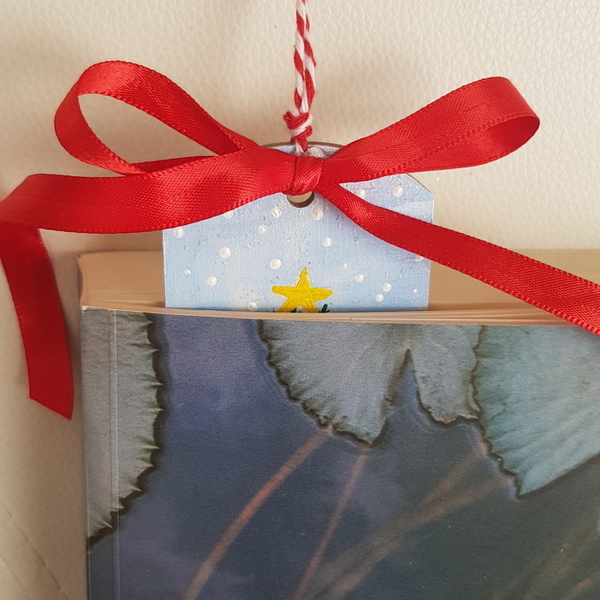 Σελιδοδείκτης - στολίδι χριστουγεννιάτικο δέντρο - ξύλο, χριστουγεννιάτικα δώρα, στολίδια, δέντρο - 3