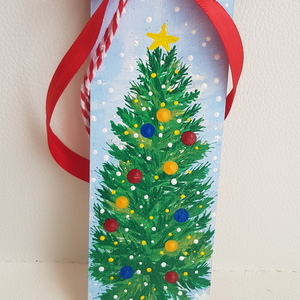 Σελιδοδείκτης - στολίδι χριστουγεννιάτικο δέντρο - ξύλο, χριστουγεννιάτικα δώρα, στολίδια, δέντρο - 5