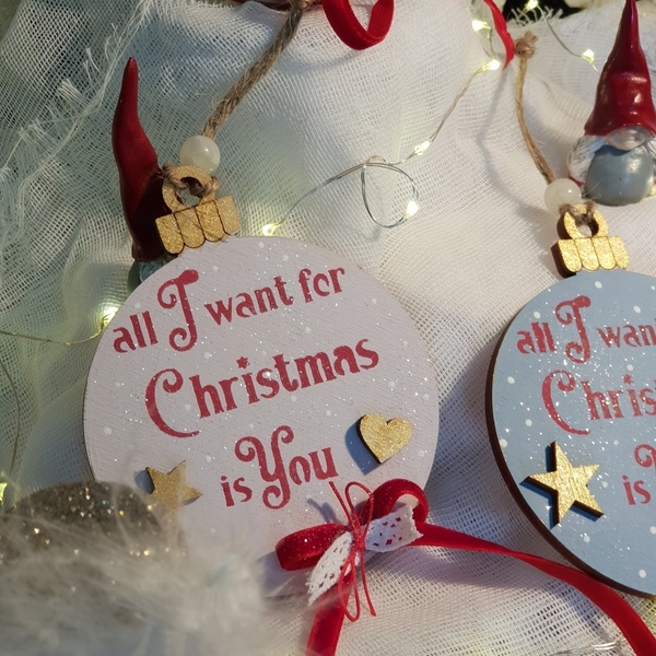 Δώρο για ζευγάρι | Χειροποίητο στολίδι αγάπης - ξύλο, χριστουγεννιάτικα δώρα, στολίδια, δώρο οικονομικό - 2
